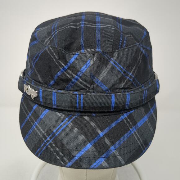 Fox Fitted Cadet Army Cap Hat Multicolor Medium Adjustable Plaid Outdoor - Picture 2 of 9